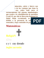 Matemáticas: Religión