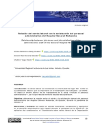 Relación Del Estrés Laboral Con La Satisfacción Del Personal