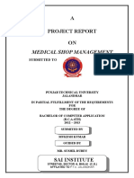 Medical Shop Management Project Report