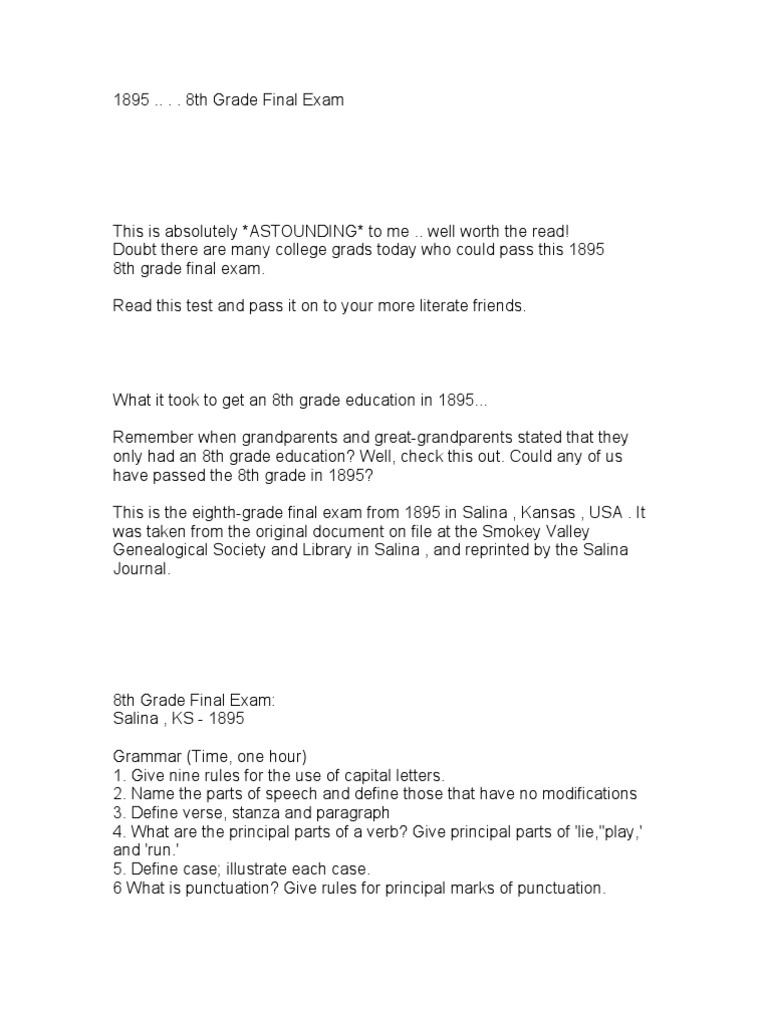 8th grade test 1895
