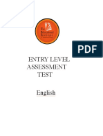 Entry Level English Assessment