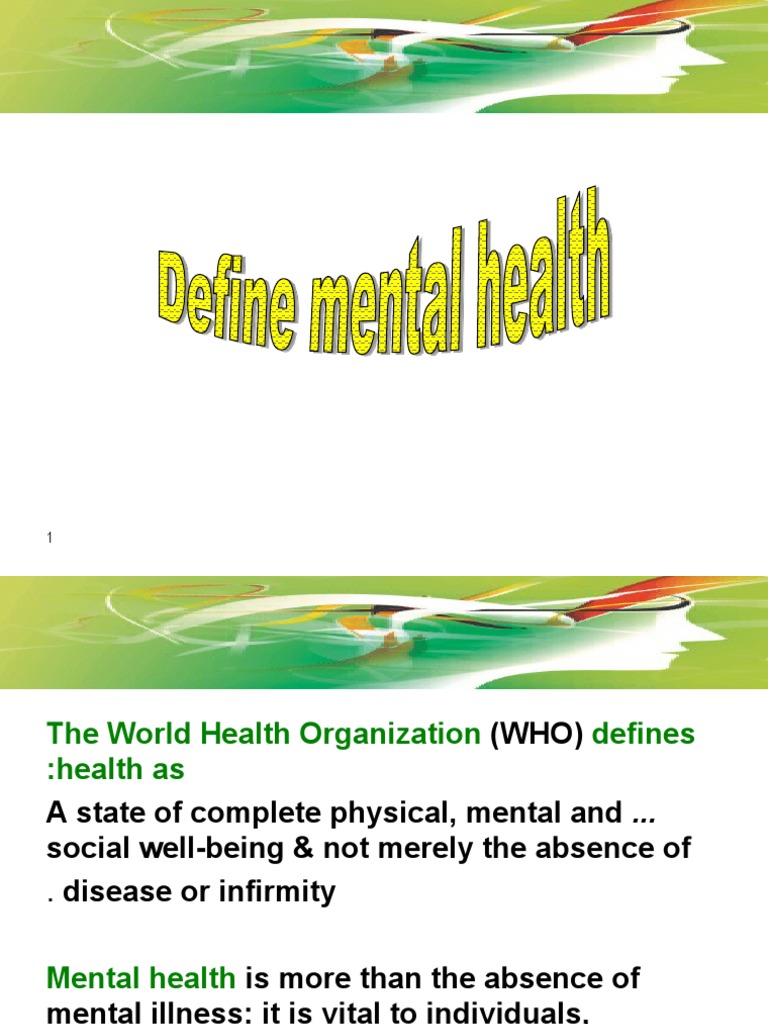 Understanding Mental Health Concepts | PDF | Mental Health | Mental ...