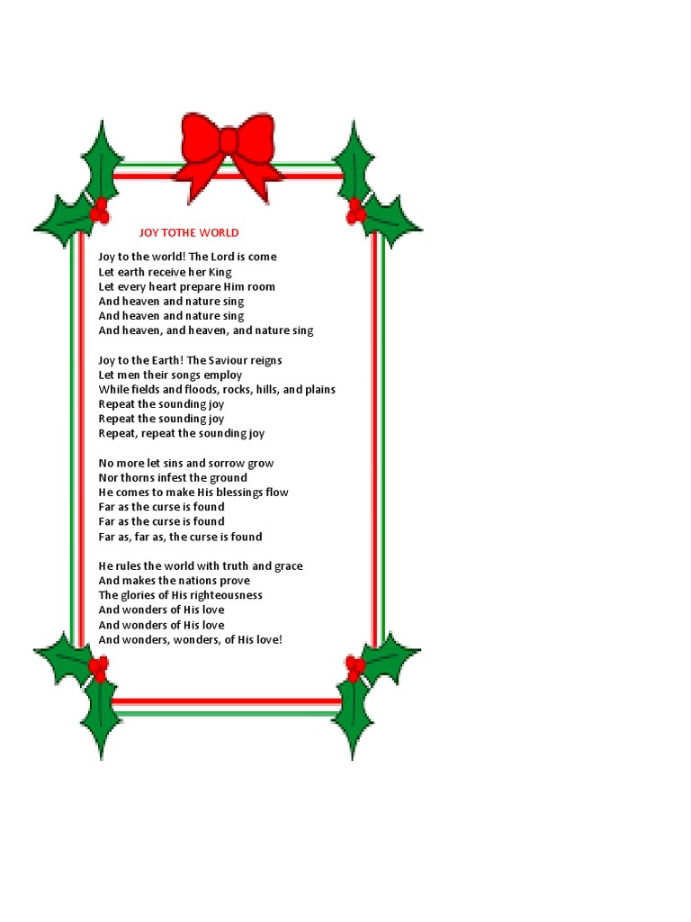 Joy To The World | PDF