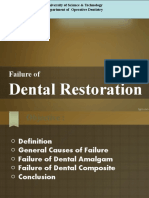 Restoration Failure