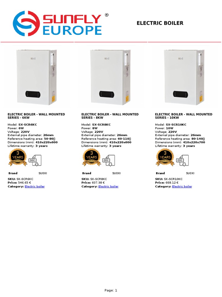 Electric Boiler | PDF | Mains Electricity | Electrical Engineering