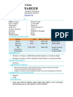 Subhan Habeeb CV (Anesthesia) Final PDF
