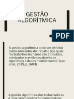 Gestão Algorítmica Trabalho Plataformas Digitais