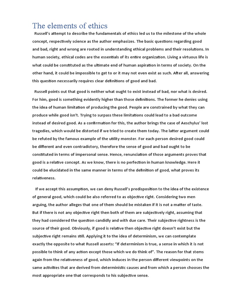 Russell and MacIntyre - Hukovych - HW | PDF | Virtue | Good And Evil