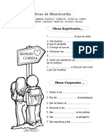 Actividades de Catequesis Sobre Las Obras de Misericordia