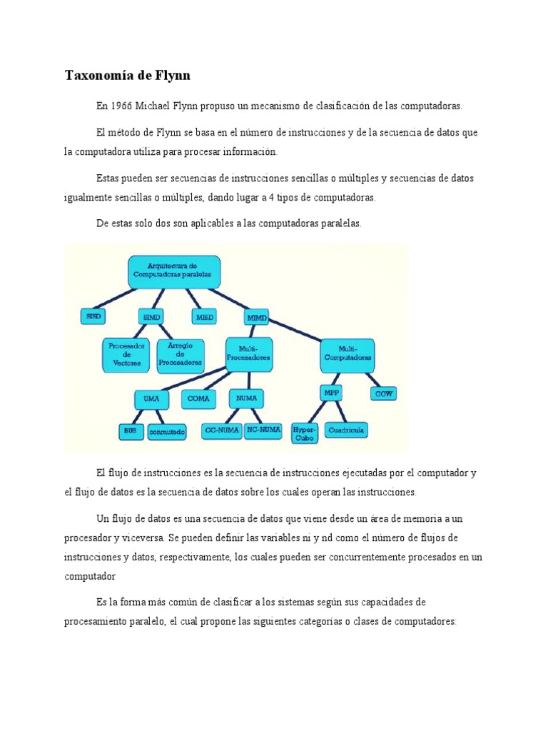 Taxonomia de Flynn PDF Unidad Central de procesamiento