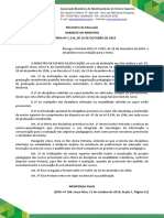 9b - Portaria - Mec - 1134 - 16 - Revoga 4059 - Disciplina o Semipresencial PDF