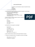 Lógica de enunciados: ejercicios de representación y evaluación de expresiones