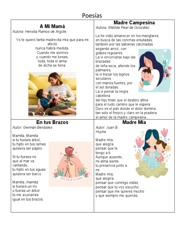 Poesías y Canto A Mama | PDF