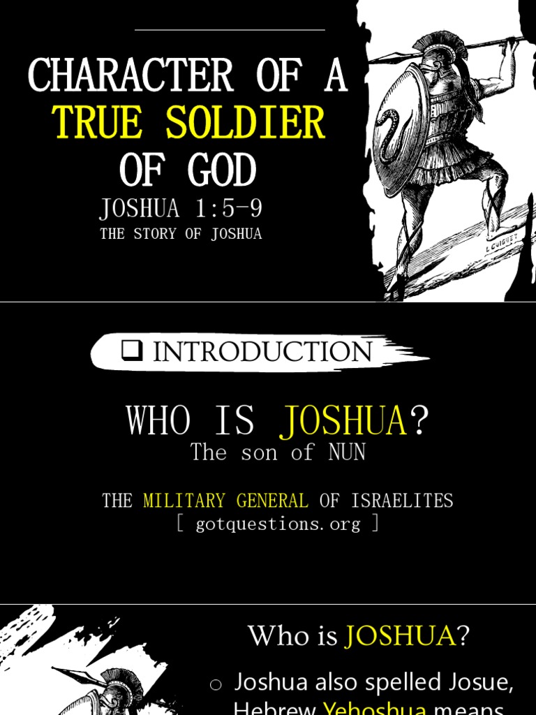Character of A True Soldier PDF Israelites Joshua