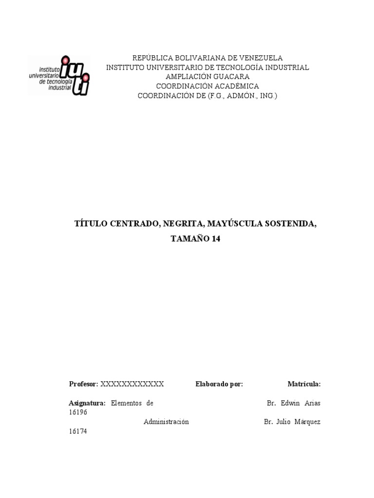 Normas Iuti 2022 | PDF | Liderazgo | Planificación