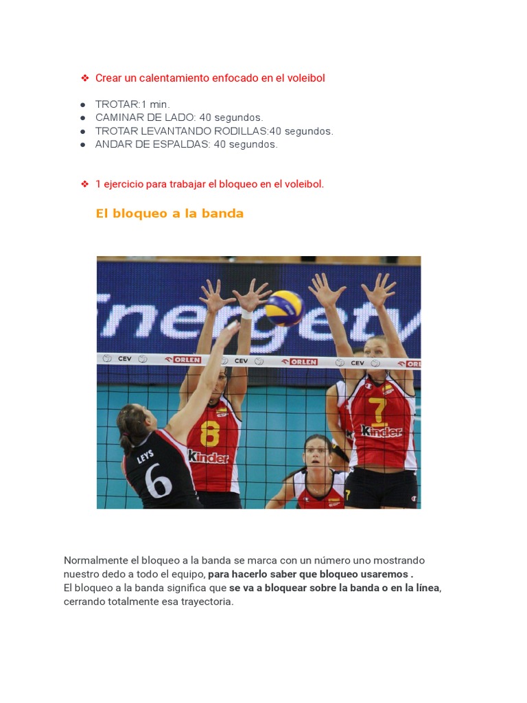 Bloqueo de Voleibol PDF