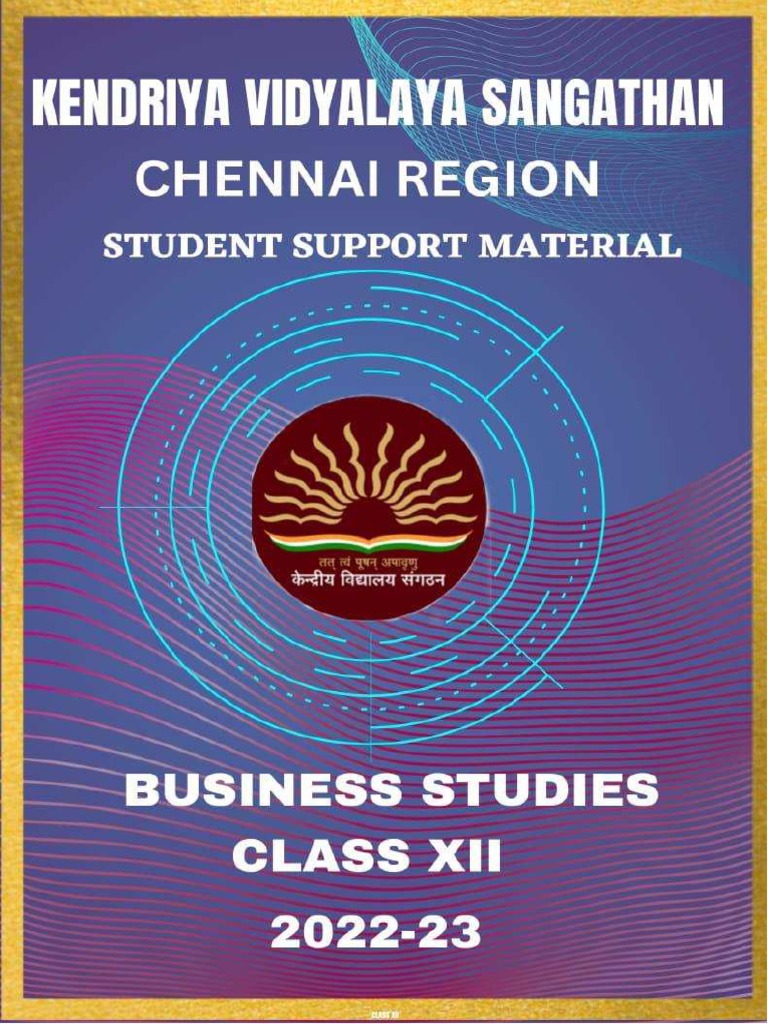 Kvs Chennai Region Business Studies Compilation Pdf Marketing
