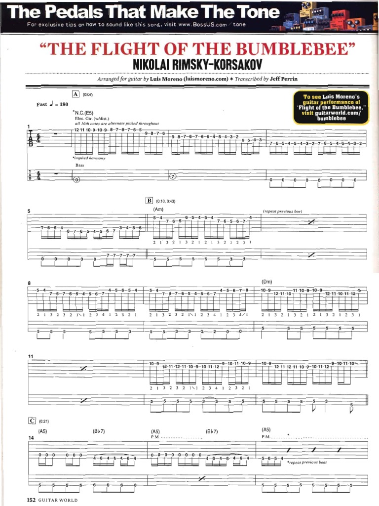 The FLIGHT of The Bumblebee Tab Arr Luis Moreno Guitar World