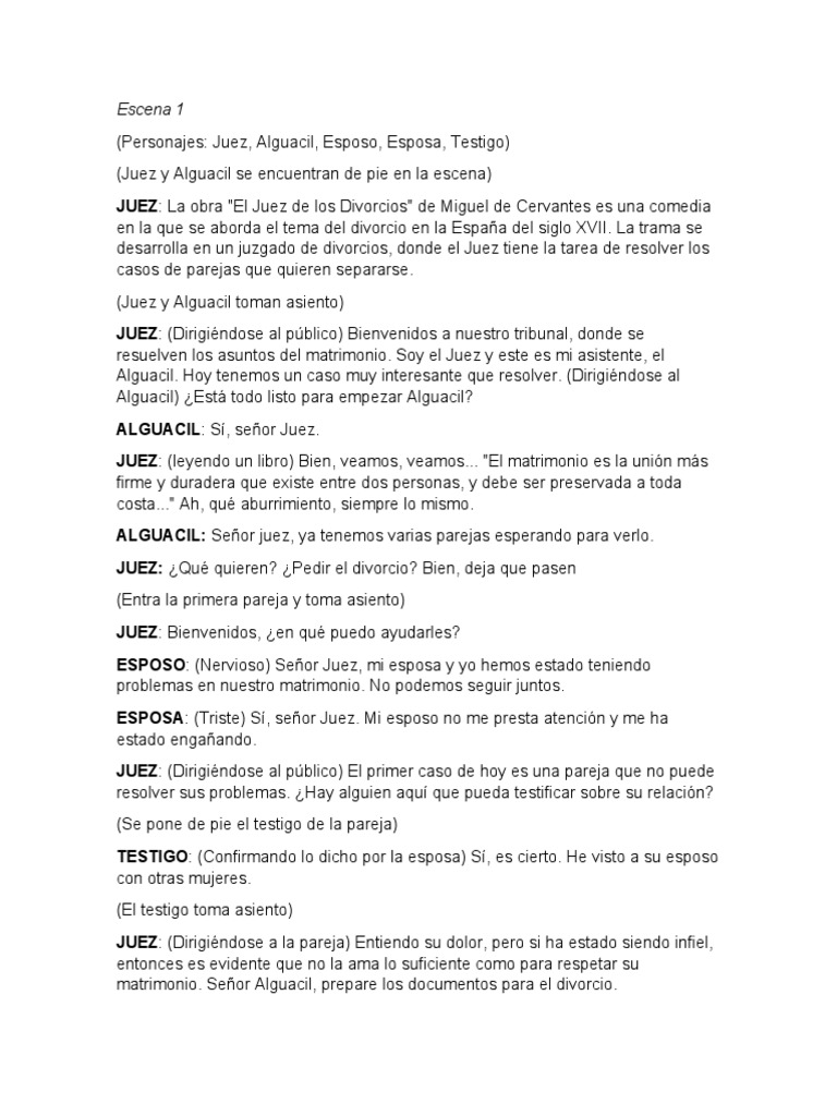 El Juez de Los Divorcios Resumen PDF Matrimonio Divorcio