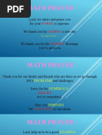 Math Prayer