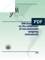 SIM Guidelines on Calibrating Non-Automatic Weighing Instruments