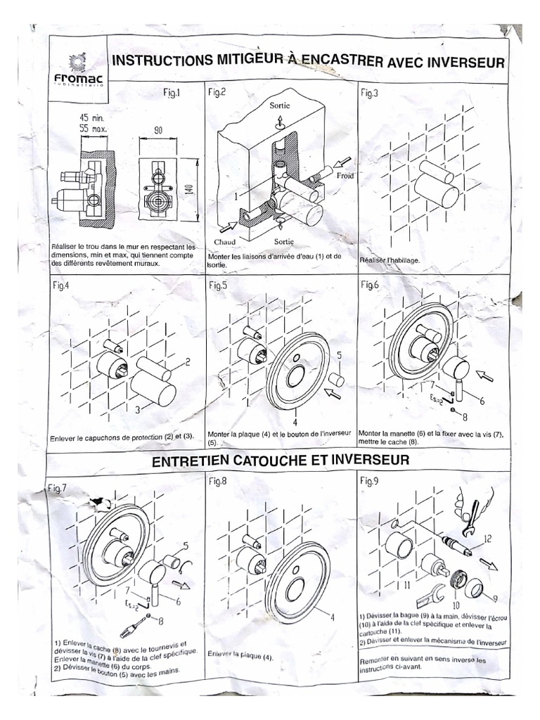 Instructions Mitigeur Douche PDF | PDF