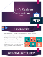 Cash VS Cashless Transactions