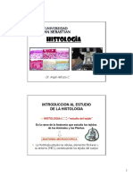 HISTO - Clase 1 - 2 Introduccion Al Estudio de La Histologia y Tecnica Histoligica PDF