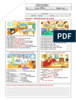 Taller 6to Prepositions of Place Santiago PDF