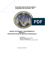 Manuales Modulo IProcedimientos Presupuestacion Servicios Personales