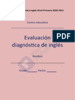 Evaluación de Inglés NIVEL PRIMARIA