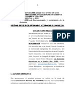 Apersonamiento y contestación de demanda nulidad acto jurídico