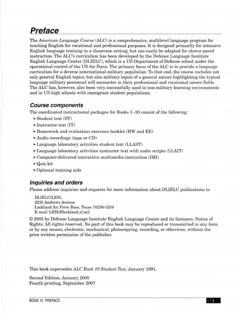 Curso de Ingles ALC 10 | PDF