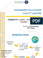 Management de La Qualité Cours 3 Année (S6: Chapitre N°1