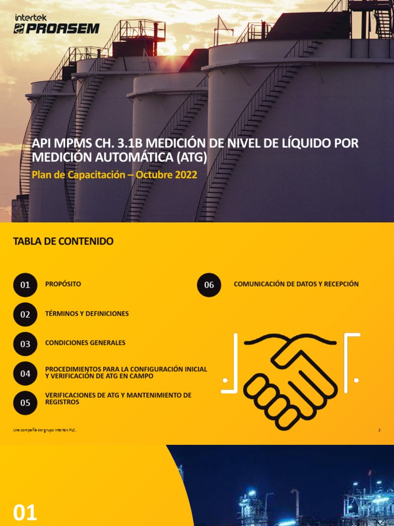 Capacitación en API MPMS 3.1B ATG | PDF | Medición | Calibración