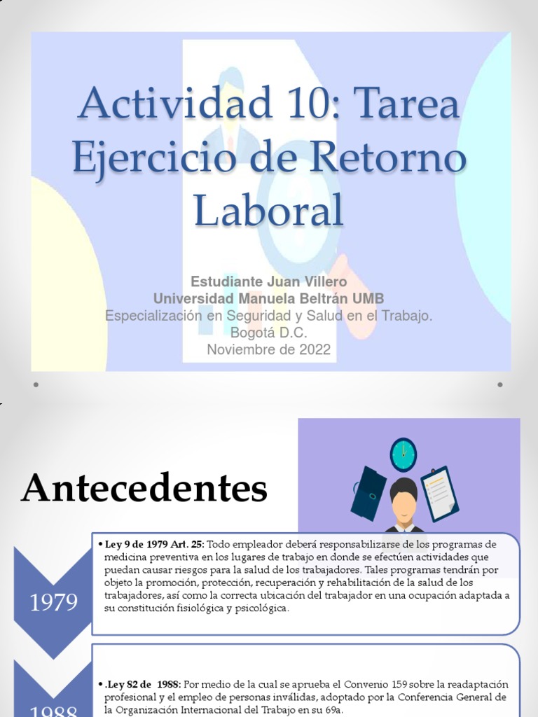 Manual de Reincorporación Laboral 2022 | PDF | Seguridad y salud ...