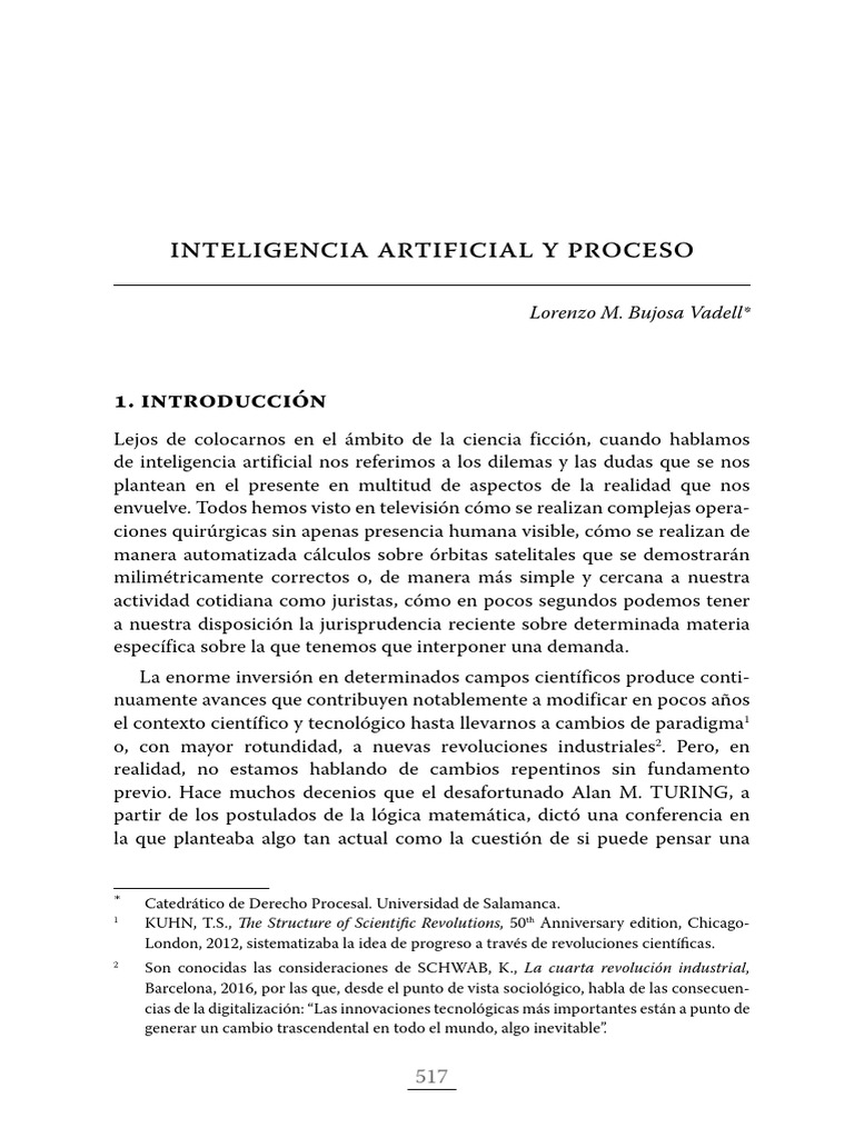 Impacto de la IA en el Derecho Procesal | PDF | Inteligencia artificial ...