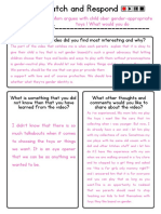 Black White Video Response Graphic Organizer