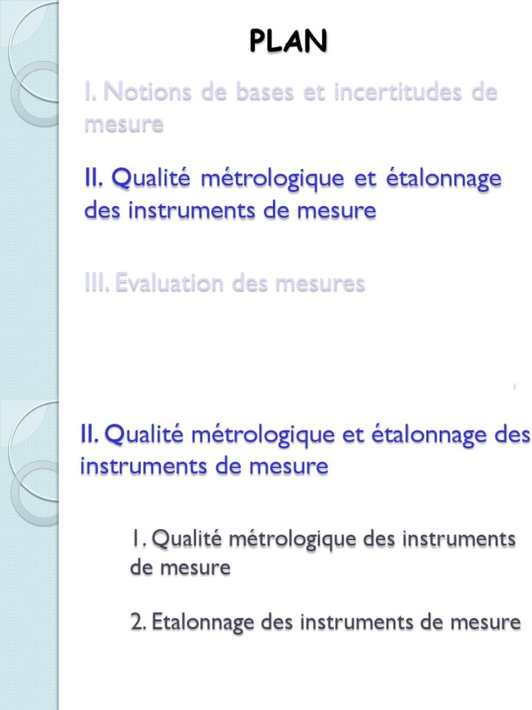 Qualité et étalonnage en métrologie | PDF | Calibrage | Métrologie