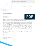 Carta de Renuncia Voluntaria PDF
