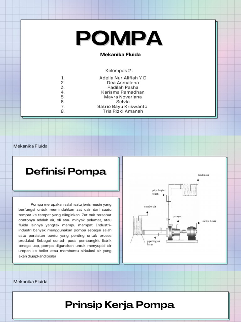 Pompa Mekanika Fluida Kelompok 2 Pdf Pdf