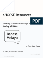 Speaking Guide For IGCSE Malay (0546) - IGCSE Resources - V1