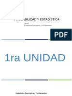 Probabilidad y Estadistica 8 de Marzo