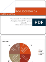 Extração do licopeno da melancia por ciclo PDCA