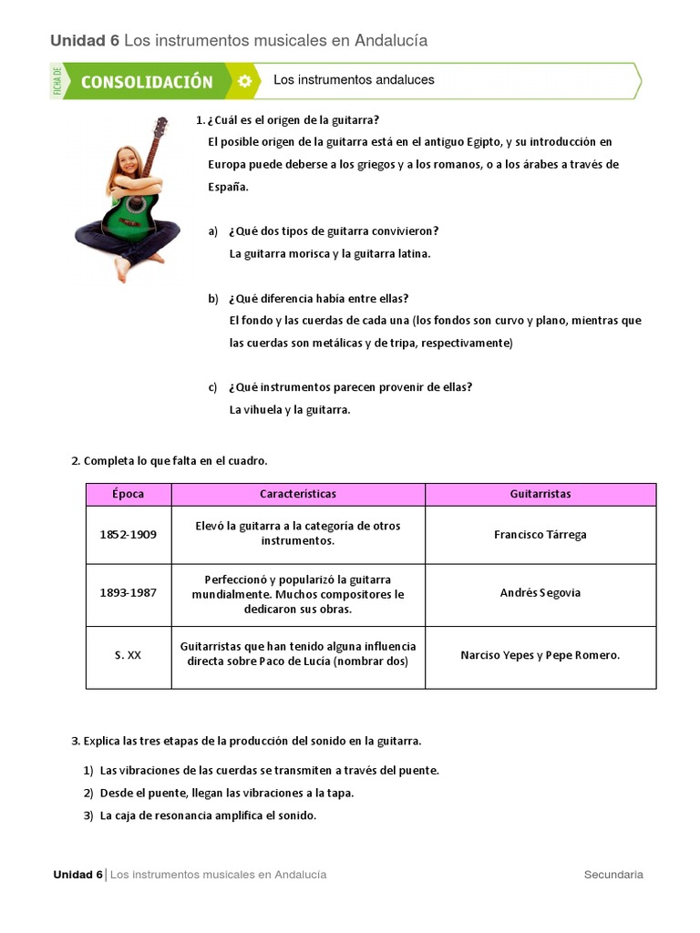 Ángel Gallego Pérez - Actividades Repaso Tema 6 | PDF | Guitarras ...