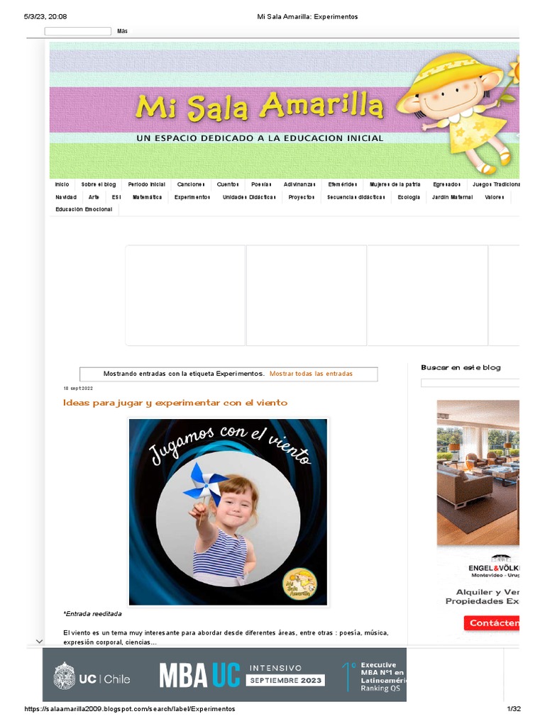 Mi Sala Amarilla - Experimentos | PDF