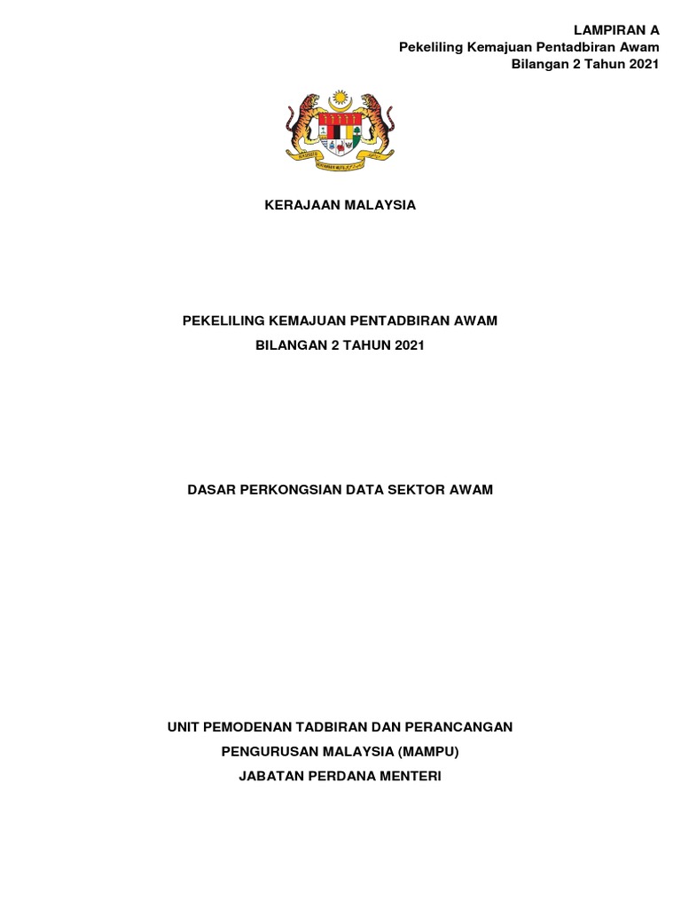 Pekeliling Kemajuan Pentadbiran Awam PDF | PDF