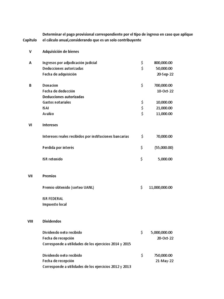 Cálculo de ISR para Contribuyentes | PDF | Impuesto sobre la renta ...