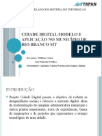 Cidade digital modelo e aplicação no município de Rio Branco MT