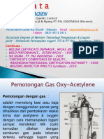 Materi Pemotongan Gas Oxy Acetylene